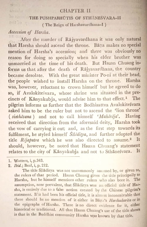 Harsha and His Times Glimpses of Political History during the Seventh Century